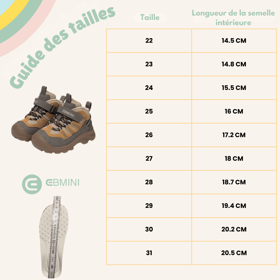EBMINI® QUN – Bottes barefoot de trekking imperméables pour enfants - Il mio negozio -  - 