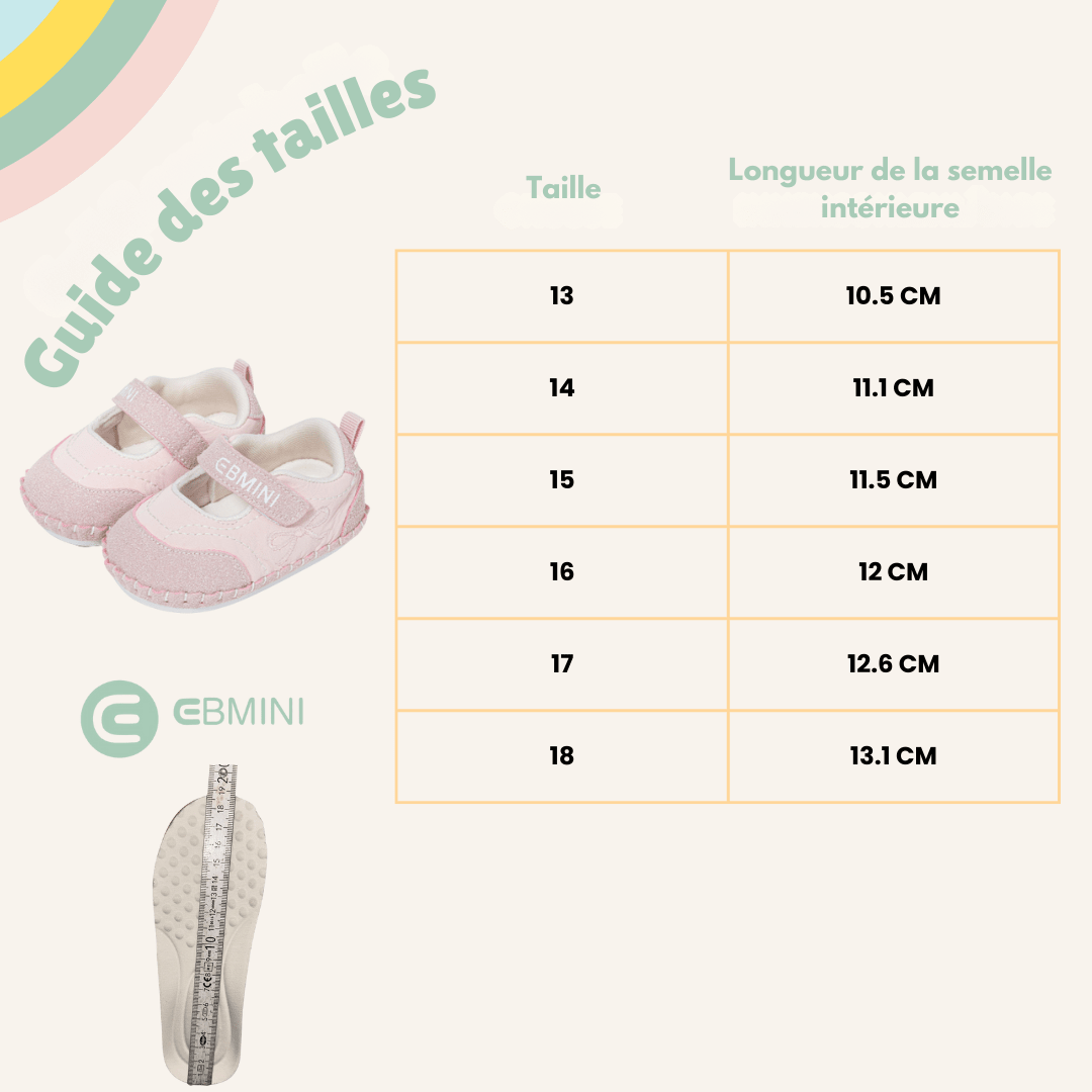 EBMINI® TITI – Chaussures barefoot bébé – Chaussons souples pour les premiers pas - EBMINI® – L’original -  - 