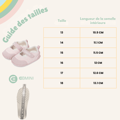 EBMINI® TITI – Chaussures barefoot bébé – Chaussons souples pour les premiers pas - EBMINI® – L’original -  - 